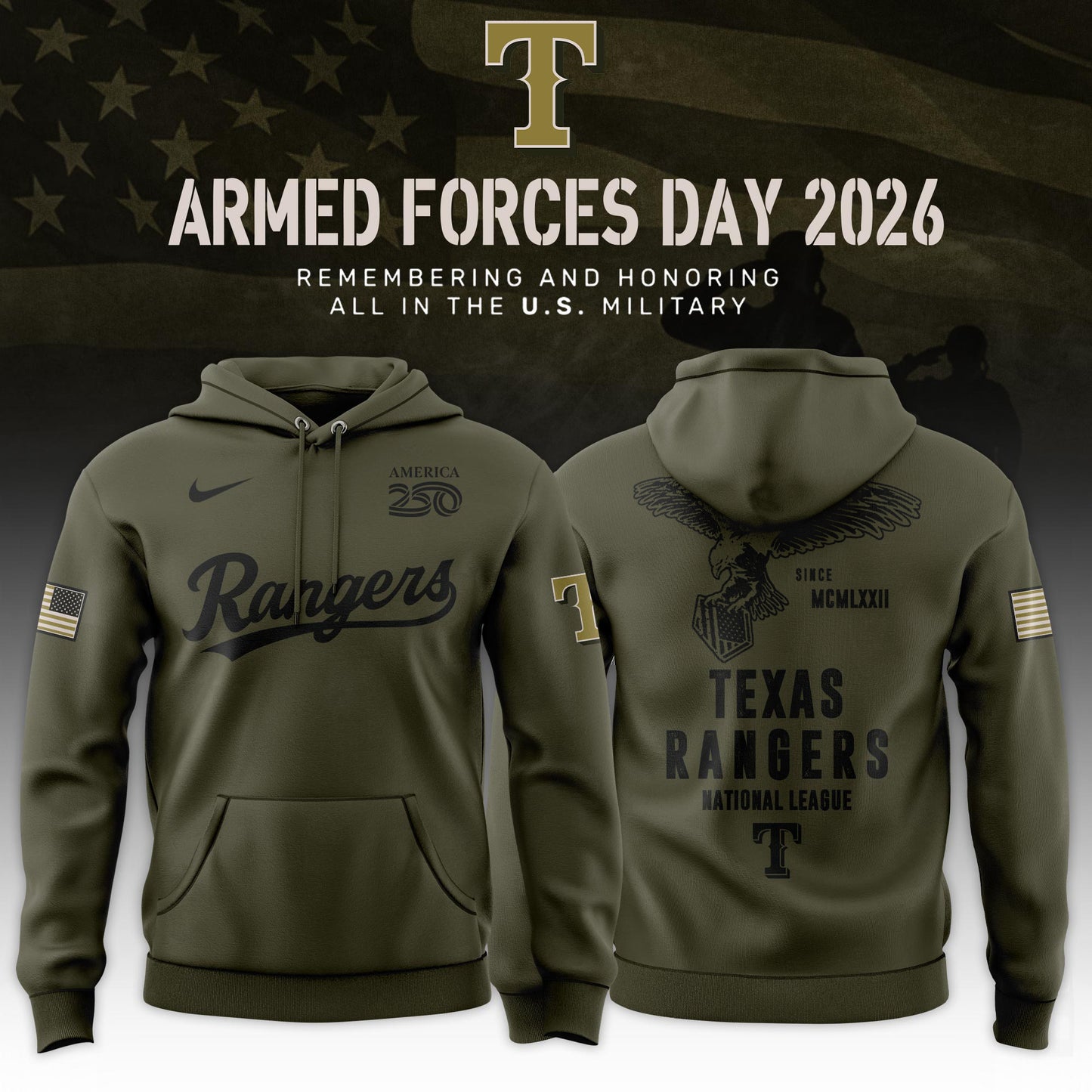 All Team MLB 2026 Armed Forces Day Limited Edition Hoodie