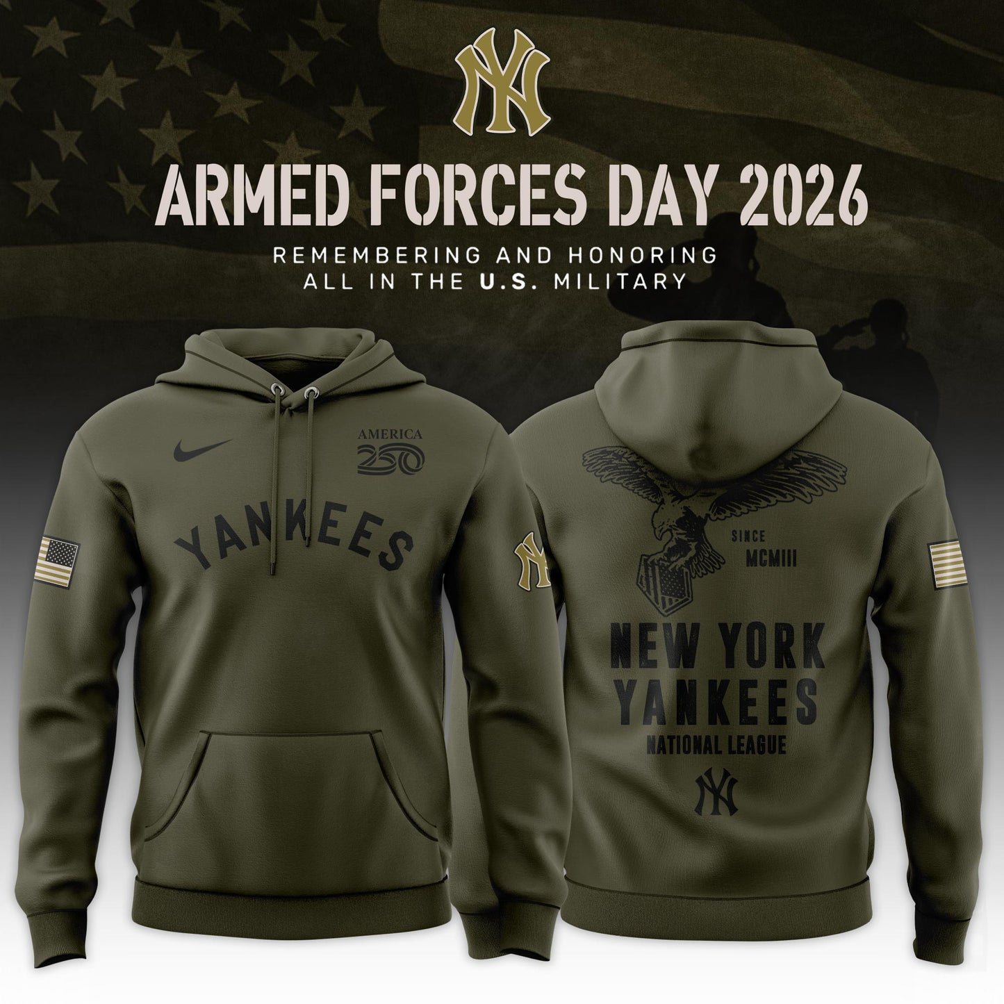 All Team MLB 2026 Armed Forces Day Limited Edition Hoodie