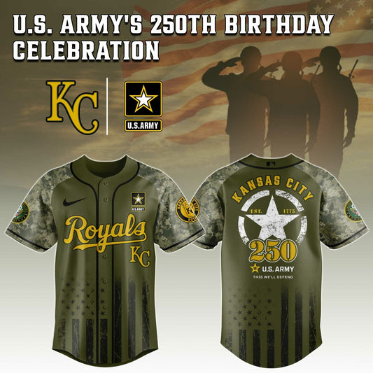 Kansas City Royals MLB x 250 U.S. ARMY Jersey 03