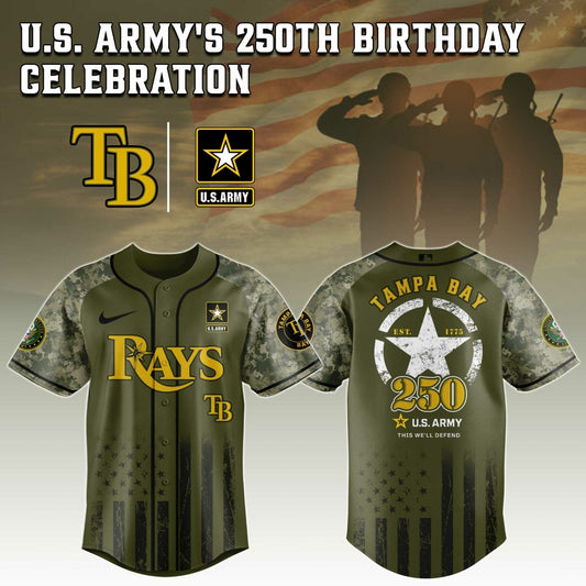 Tampa Bay Rays MLB x 250 U.S. ARMY Jersey 03