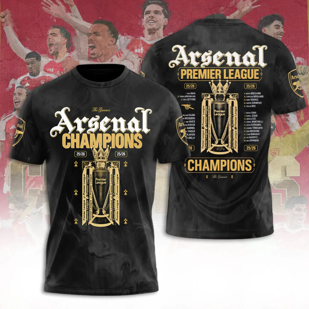 Arsenal F.C Premier League champions 25/26 T-SHIRT