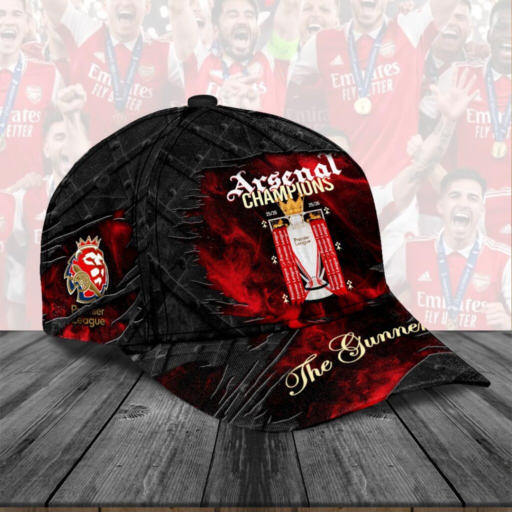 Arsenal F.C Premier League Champions 3D Apparel T-SHIRT