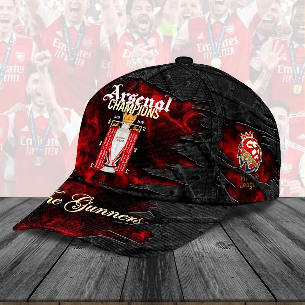 Arsenal F.C Premier League Champions 3D Apparel T-SHIRT