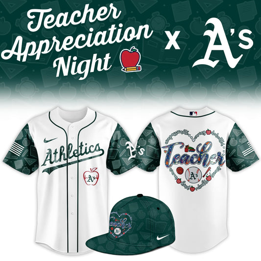O.Athletics Teacher Appreciation Night Limited Baseball Jersey