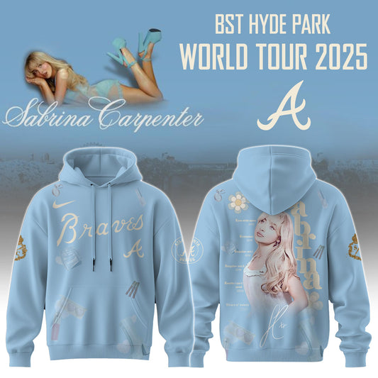 A Braves x Sabrina Carpenter “Short n’ Sweet Tour” Hoodie Editions Limited +Selling Out Fast