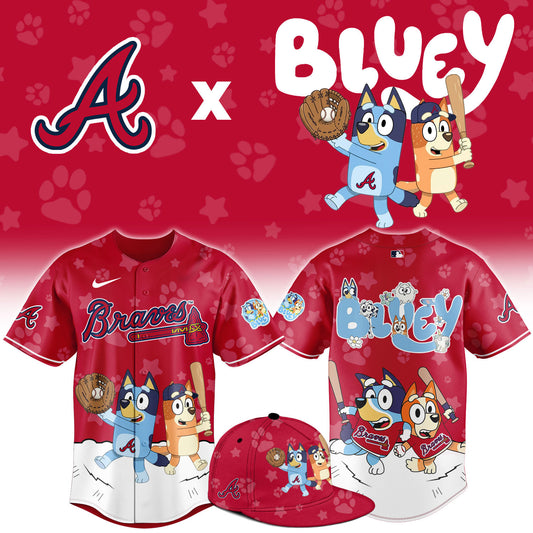 A.Braves Bluey Night Limited Baseball Jersey