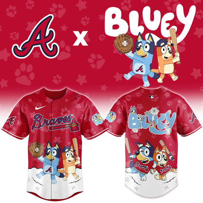 A.Braves Bluey Night Limited Baseball Jersey