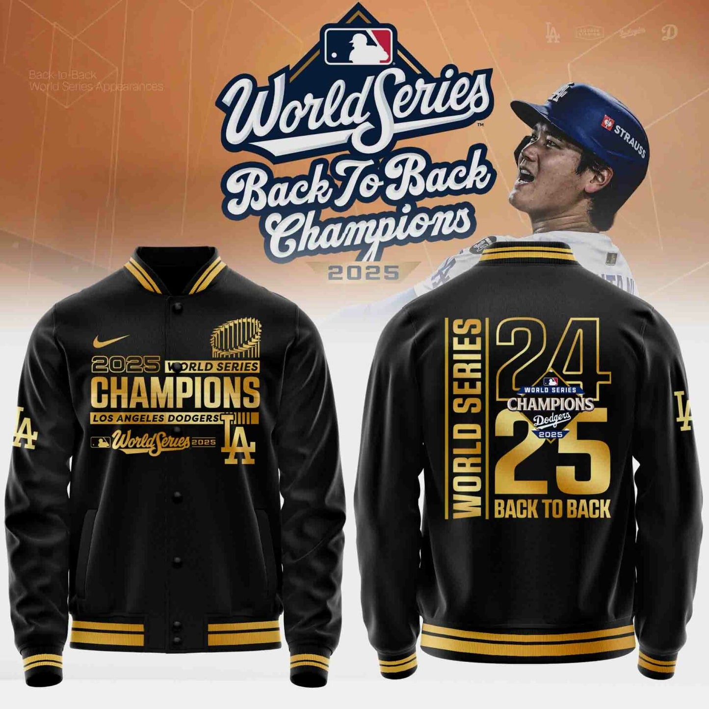 LA Dodgers – 2025 World Series Champions Limited Edition Combo Bomber Jacket