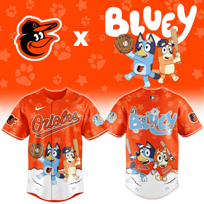 B.Orioles Bluey Night Limited Baseball Jersey