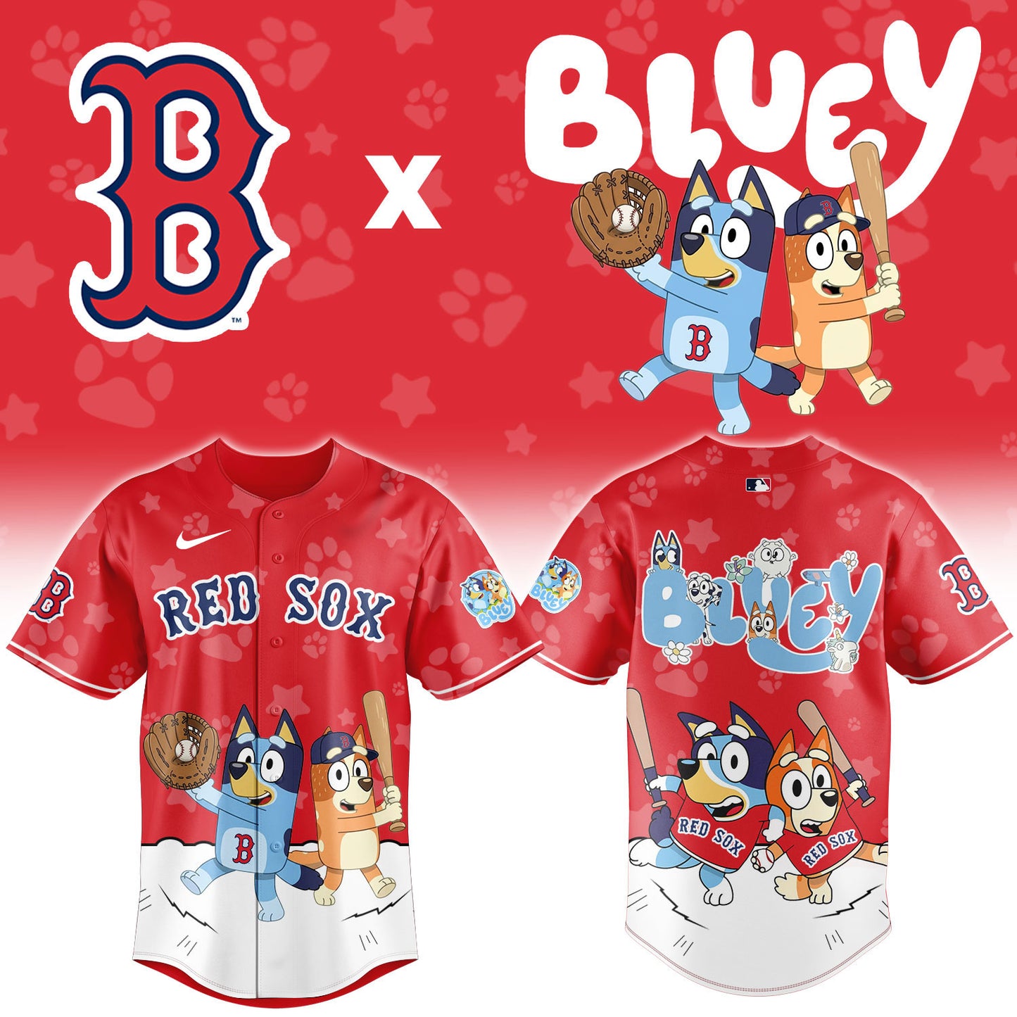 B.Red Sox Bluey Night Limited Baseball Jersey