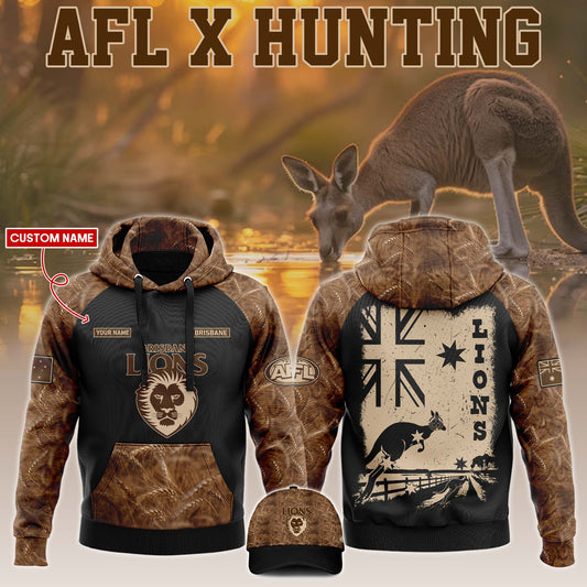 Brisbane Lions AFL x Hunting Personalized Hoodie Limited Edition 2025