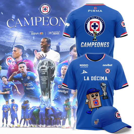 Cruz Azul Campeón del Clausura 2026 3D Apparel T-Shirt
