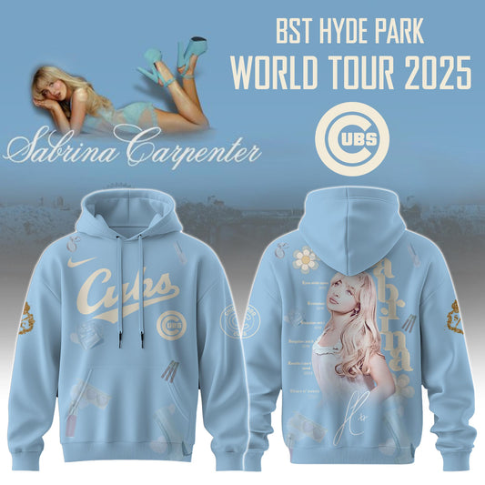 C Cubs x Sabrina Carpenter “Short n’ Sweet Tour” Hoodie Editions Limited +Selling Out Fast