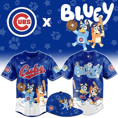 C.Cubs Bluey Night Limited Baseball Jersey