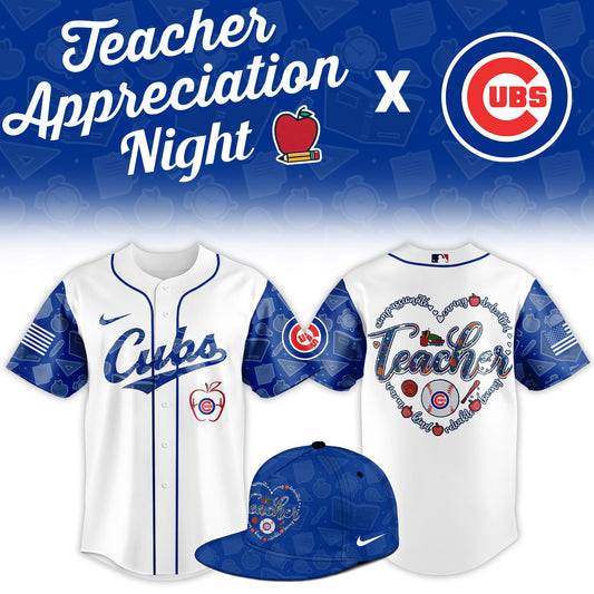 C.Cubs Teacher Appreciation Night Limited Baseball Jersey