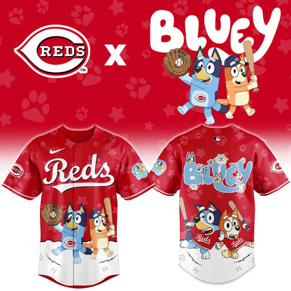 C.Reds Bluey Night Limited Baseball Jersey