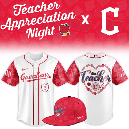 C.Guardians Teacher Appreciation Night Limited Baseball Jersey