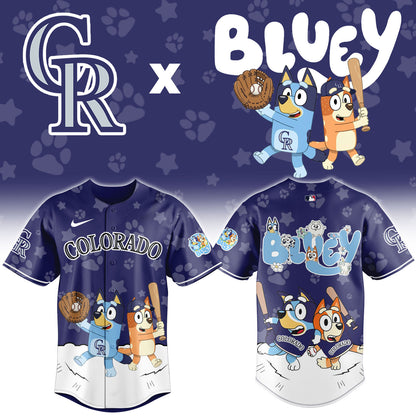 C.Rockies Bluey Night Limited Baseball Jersey