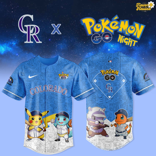 Colorado Rockies x Pokémon GO Night Jersey