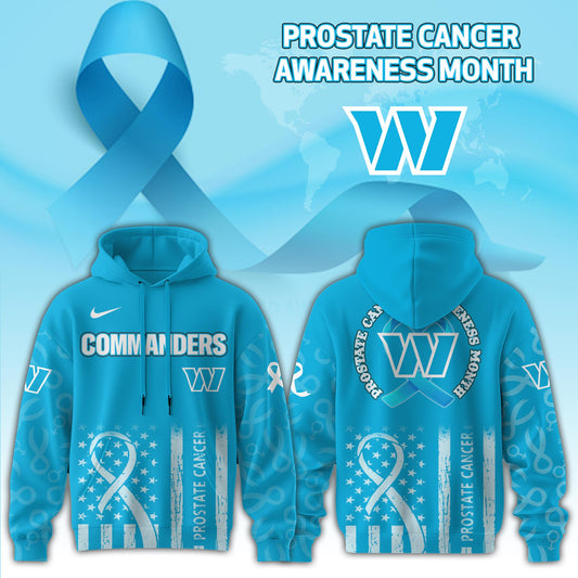 Washington Commanders x Prostate Cancer Awareness Hoodie Edition