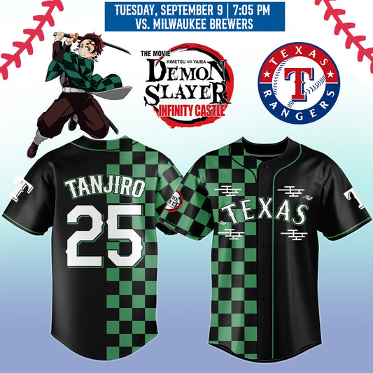 Texas Rangers _ Demon Slayer Jersey 2025