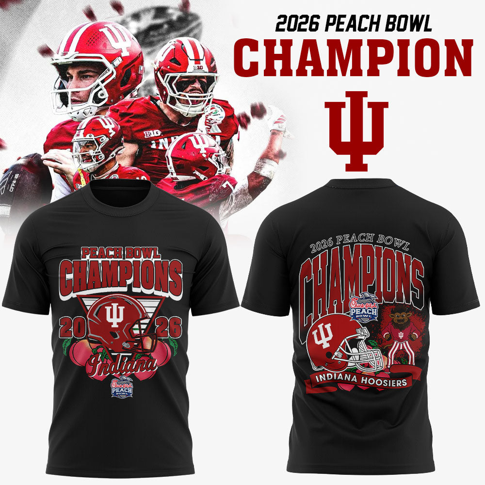 Indiana Hoosiers Football Champions Peach Bowl 2025/26 T-Shirt