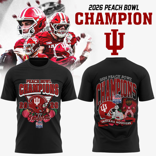 Indiana Hoosiers Football Champions Peach Bowl 2025/26 T-Shirt