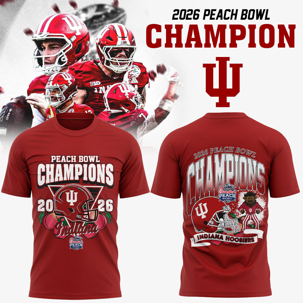 Indiana Hoosiers Football Champions Peach Bowl 2025/26 T-Shirt