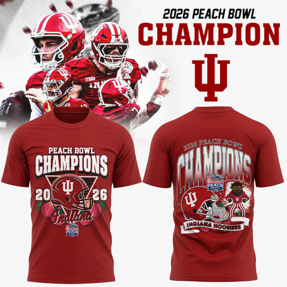 Indiana Hoosiers Football Champions Peach Bowl 2025/26 T-Shirt