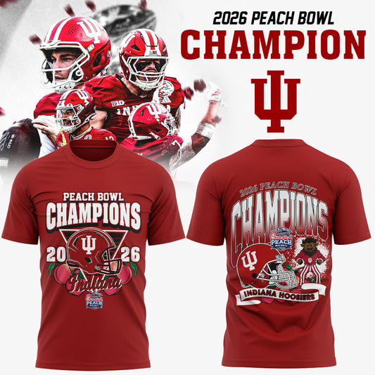 Indiana Hoosiers Football Champions Peach Bowl 2025/26 T-Shirt