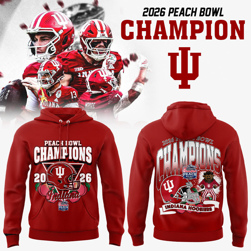 Indiana Hoosiers Football Champions Peach Bowl 2025/26 Hoodie