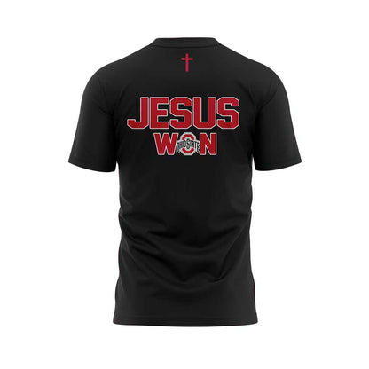 Ohio State Buckeyes Jesus Won Limited Edition Black Shirt