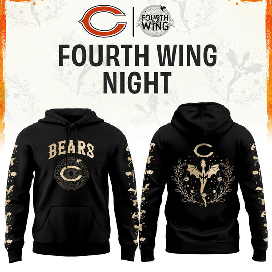C Bears Fourth Wings Night Black Hoodie