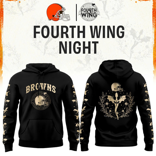 C Browns Fourth Wings Night Black Hoodie