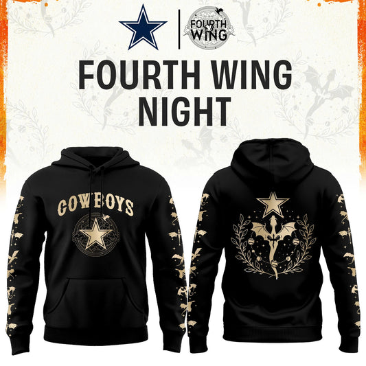 D Cowboys Fourth Wings Night Black Hoodie