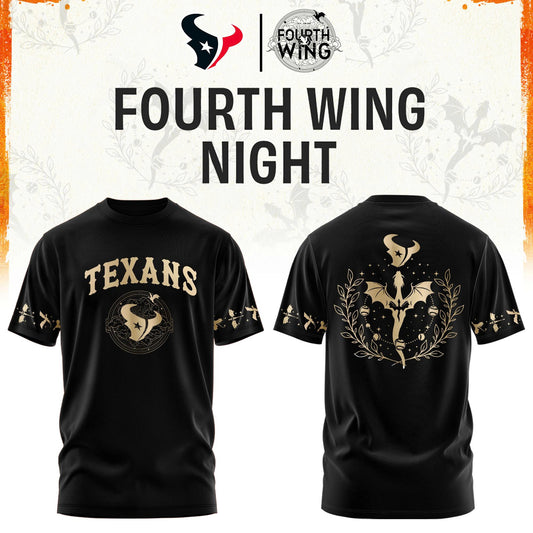 H Texans Fourth Wings Night Black Shirt