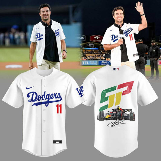 L.A Dodgers x Checo Pérez 11 Cadillac Formula Combo Jersey