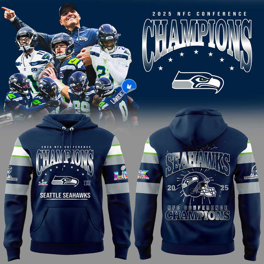 Seattle Seahawks 2025 NFC Conference Champions Hoodie