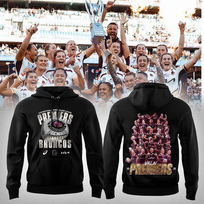 Brisbane Broncos 2025 Womens Premiers Combo Black Hoodie