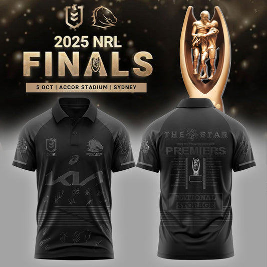 B.Broncos Finals 2025 Champions Limited Edition Combo Black Polo