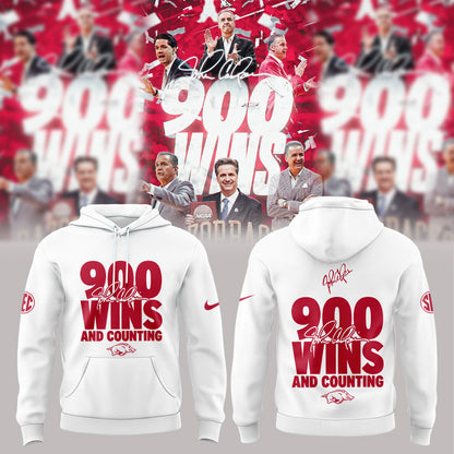 Arkansas Razorbacks Basketball Coach John Calipari 900 wins and counting Hoodie