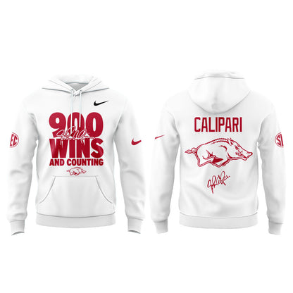 Arkansas Razorbacks Basketball Coach John Calipari 900 wins and counting Hoodie