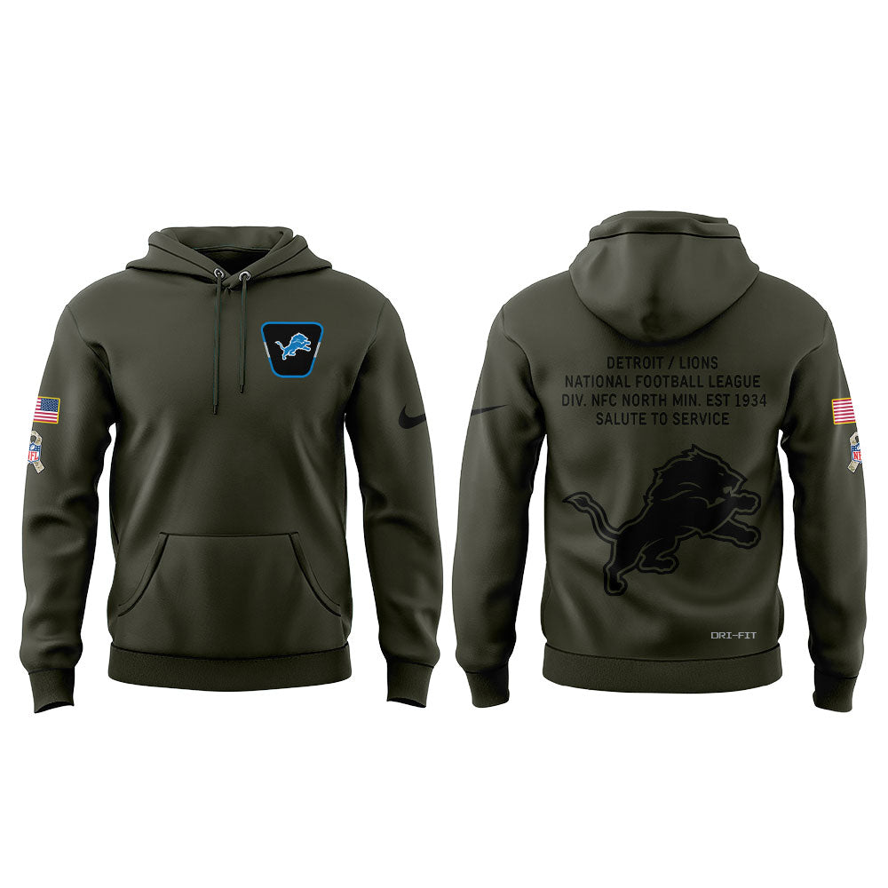 Detroit Lions Salute to Service 2025 Combo Hoodie