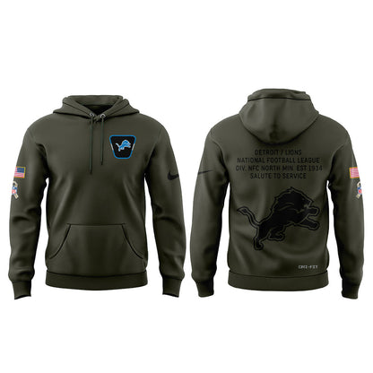 Detroit Lions Salute to Service 2025 Combo Hoodie