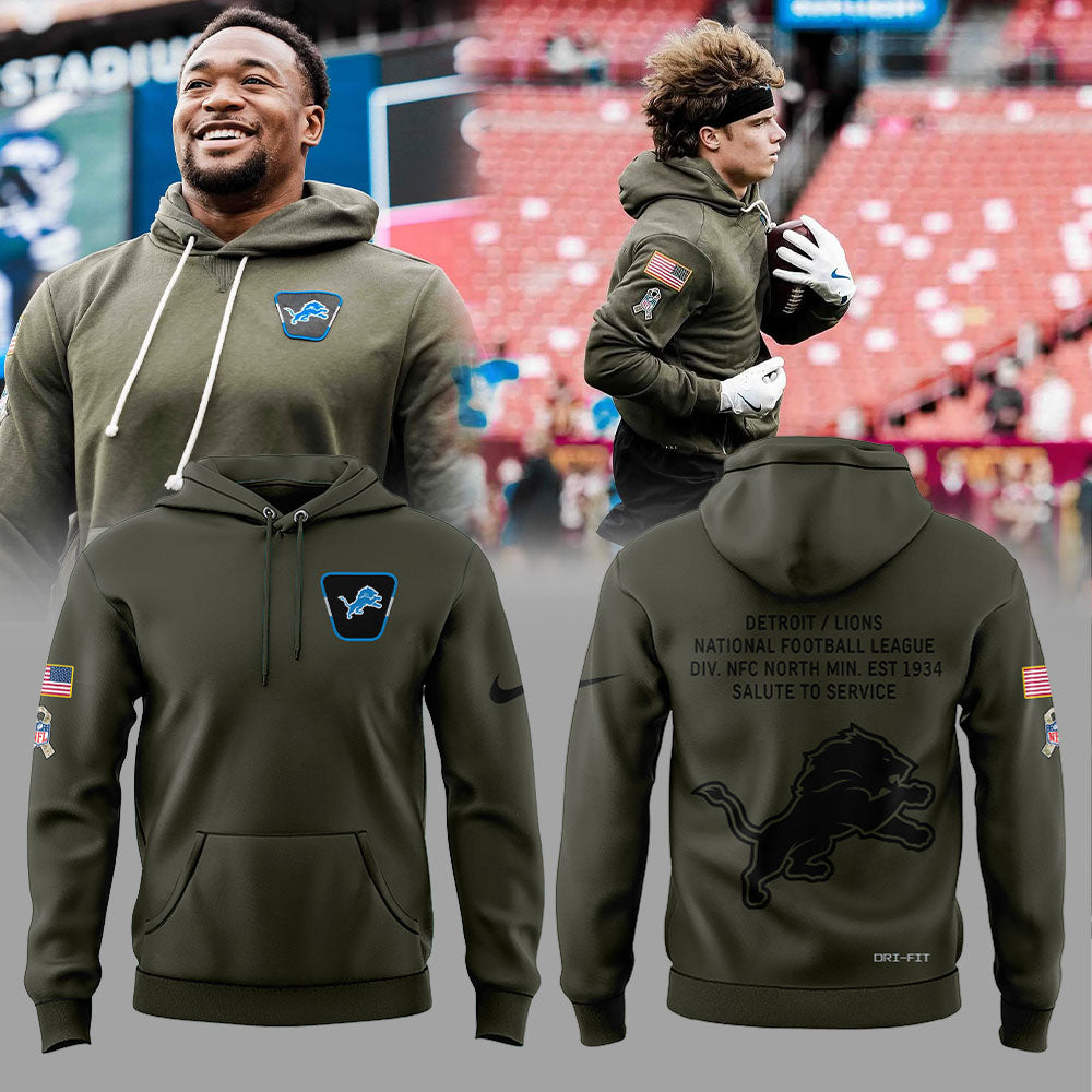 Detroit Lions Salute to Service 2025 Combo Hoodie