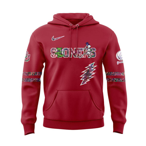 Limited Edition Oklahoma Soners Football Grateful Dead Night 2.0.2.5 Hoodie
