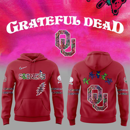 Limited Edition Oklahoma Soners Football Grateful Dead Night 2.0.2.5 Hoodie