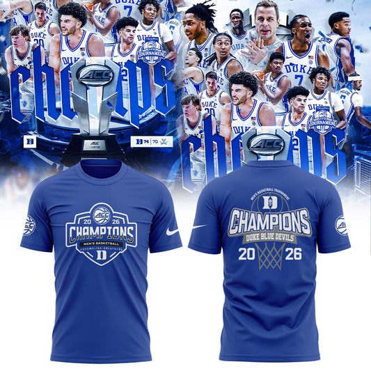 Duke Blue Devils Unisex 2026 ACC Men's Basketball Tournament Champions T-Shirt
