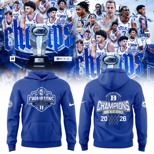 Duke Blue Devils Unisex 2026 ACC Men's Basketball Tournament Champions Locker Room Special Hoodie