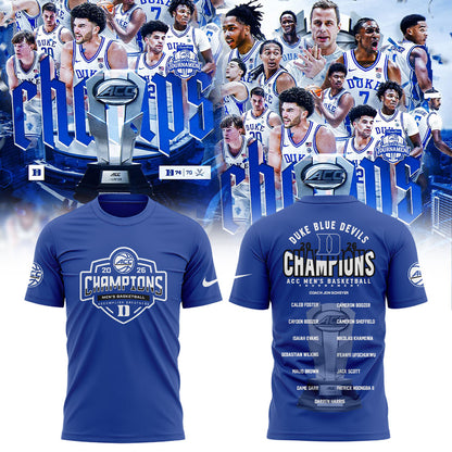 Duke Blue Devils Unisex 2026 ACC Men's Basketball Tournament Champions T-Shirt
